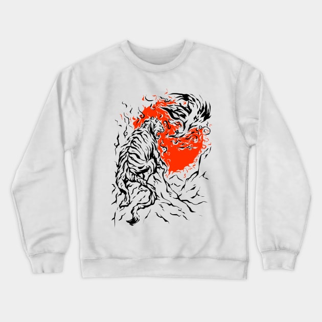 tiger Crewneck Sweatshirt by takee912